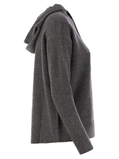 's Max Mara Charcoal Wool Blend Gorizia Sweatshirt