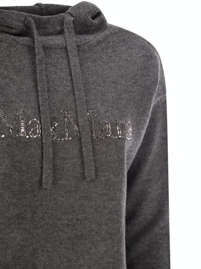's Max Mara Charcoal Wool Blend Gorizia Sweatshirt