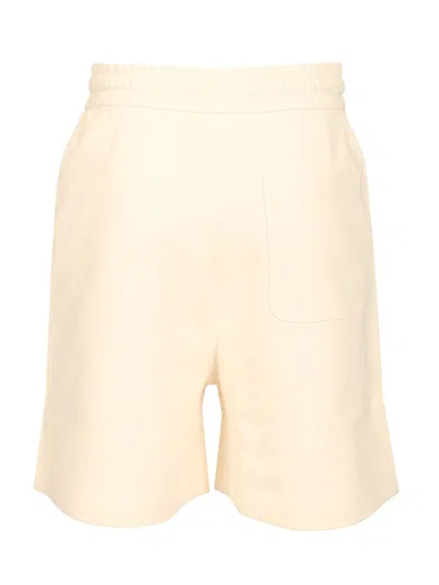 Moncler Genius Donald Glover Bermuda Shorts With Elastic Waistband In Gold