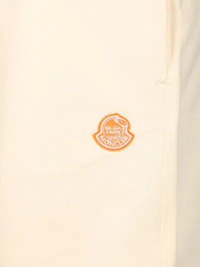 Moncler Genius Donald Glover Bermuda Shorts With Elastic Waistband In Gold