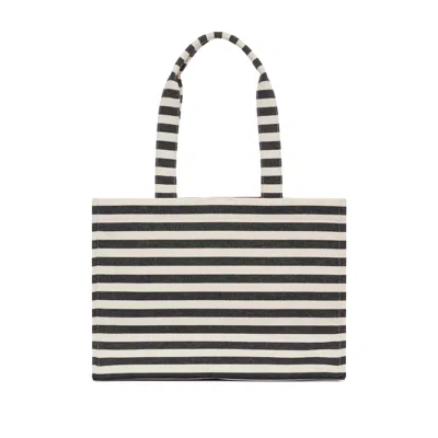 Anine Bing Stripe Logo Lara Tote Bag