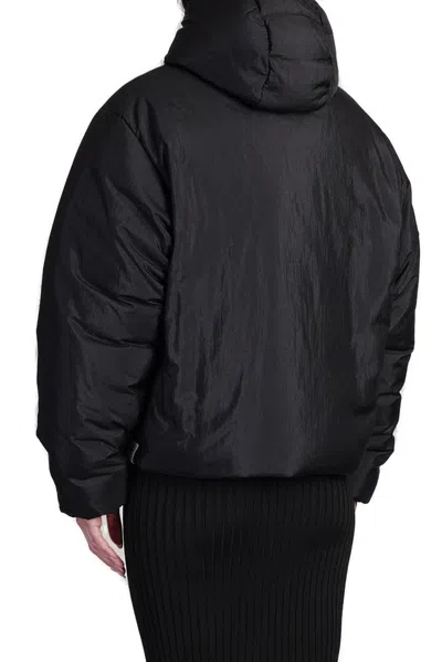 Jil Sander Cream Nylon Blend Down Jacket In Black