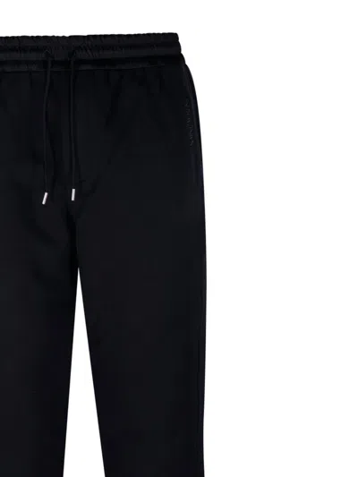 Saint Laurent Dark Blue Cotton Joggers In Blue