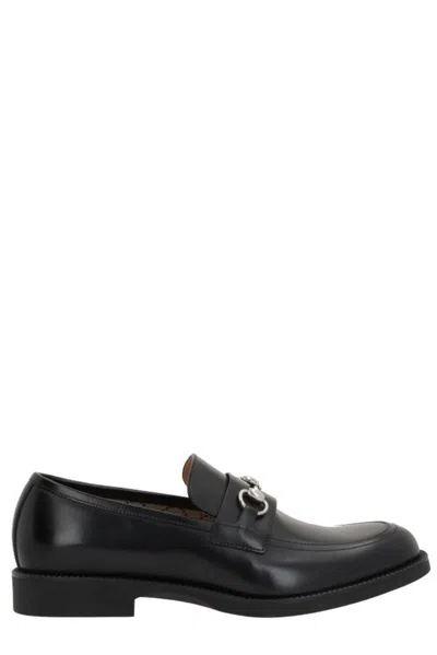 Gucci Men Leather Loafers With Horsebit