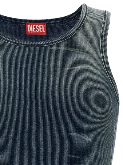 Diesel Denim Blue Stretch Cotton T-go Tank Top