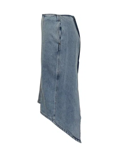 Jw Anderson Denim Skrit In Blue