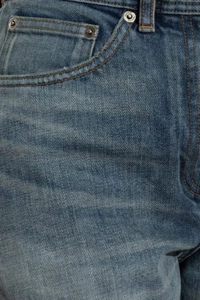 Versace Denim Wide-leg Jeans In Blue