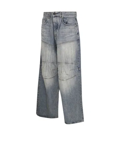 Balenciaga Denim Wide-leg Jeans In Blue