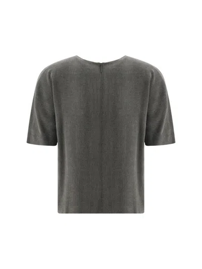Giorgio Armani Dove Grey Satin T-shirt