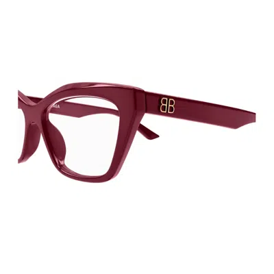 Balenciaga Bb0342o Linea Everyday Eyeglasses In Burgundy