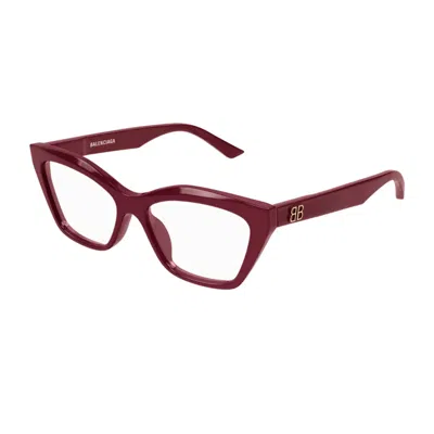 Balenciaga Bb0342o Linea Everyday Eyeglasses In Burgundy