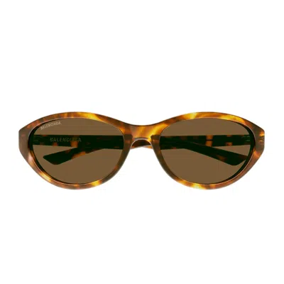 Balenciaga Bb0404sk Neo Linea Everyday 002 Havana Brown Sunglasses In Brown