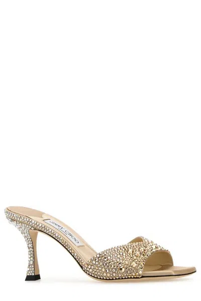 Jimmy Choo Women's Embellished Satin Skye Mules