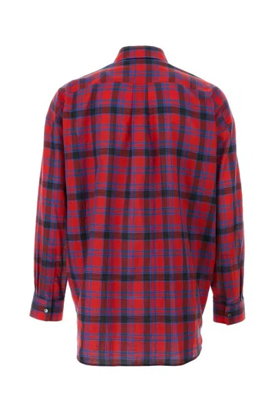 The Row Embroidered Cotton Oversize Lancaster Shirt In Red