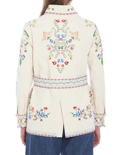 Valentino Embroidered Denim Blazer