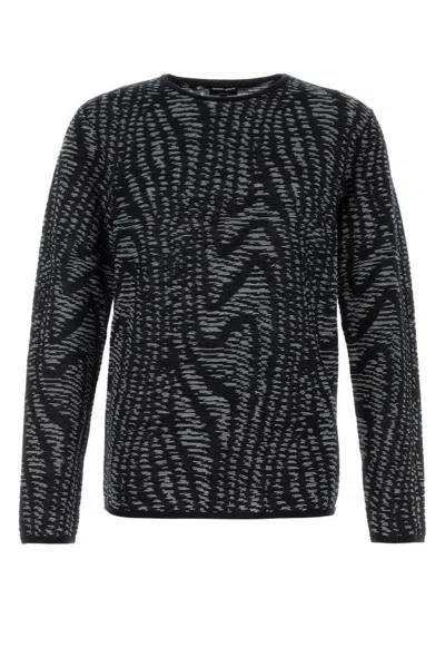 Giorgio Armani Embroidered Jacquard Sweater