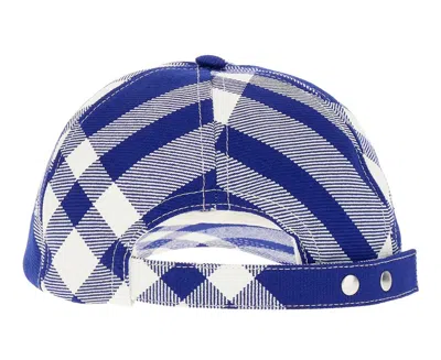 Burberry Embroidered Polyester Blend Baseball Cap In Blue