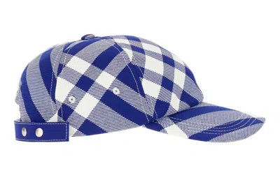 Burberry Embroidered Polyester Blend Baseball Cap In Blue