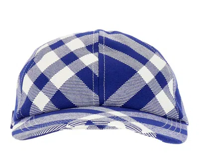 Burberry Embroidered Polyester Blend Baseball Cap In Blue