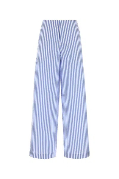Philosophy Di Lorenzo Serafini Embroidered Poplin Pant In Blue