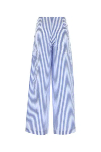 Philosophy Di Lorenzo Serafini Embroidered Poplin Pant In Blue