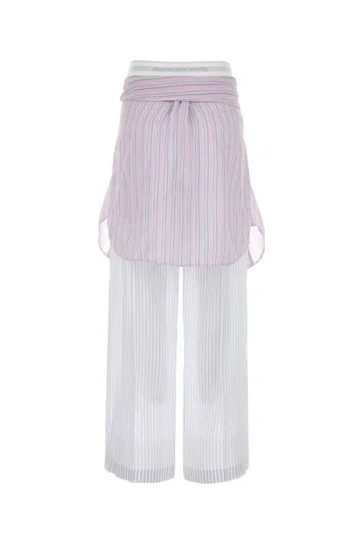 Alexander Wang Embroidered Silk Pyjama Pant In White
