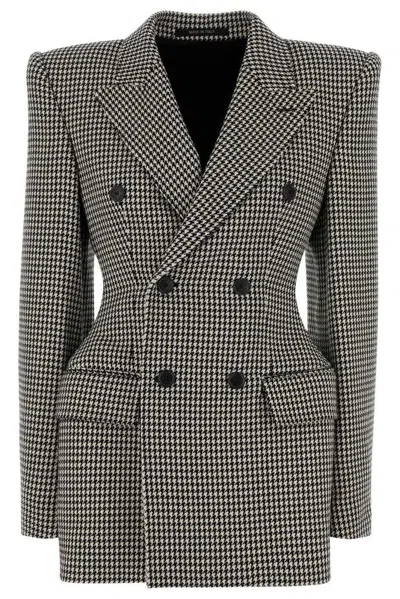 Balenciaga Embroidered Wool Blazer In Multi