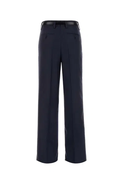 Prada Women's Embroidered Wool Pant In Black