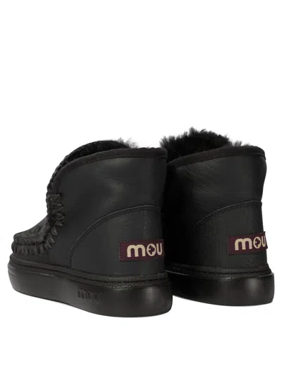 Mou Eskimo Bold Ankle Boots Black In Black