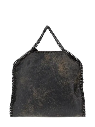 Stella Mccartney Falabella 3-chain Bag In Antiqued Suede In Black