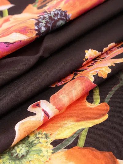 Ferragamo Flowers Print Silk Scarf Scarves And Foulards Bordeaux In Multi