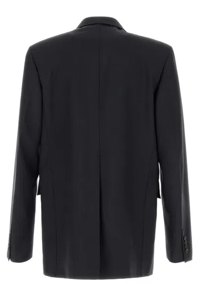 Gucci Graphite Blazer Single-breasted Notched Lapel In Black