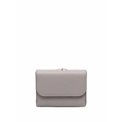 Chloé Alphabet Tri-fold Wallet In Silver