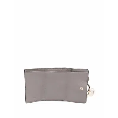 Chloé Alphabet Tri-fold Wallet In Silver