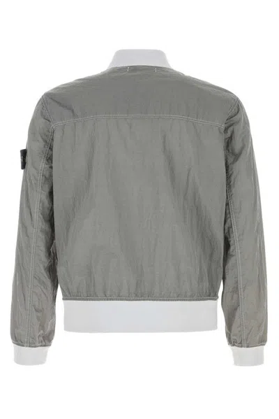 Stone Island Nylon Metal Bomber Jacket In Gray
