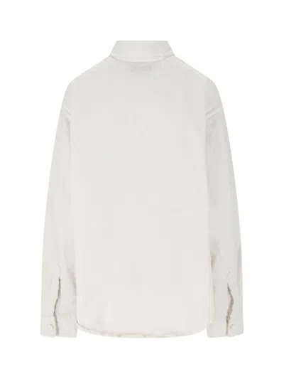 Balenciaga Ivory Denim Oversize Shirt