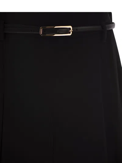 Mm Studio Ivory Crepe Abilita Shorts In Black