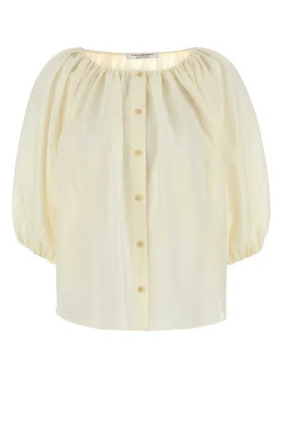 Philosophy Di Lorenzo Serafini Ivory Polyester Blend Shirt In Neutral