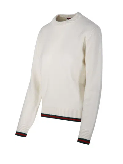 Gucci Wool And Cashmere Sweater In White