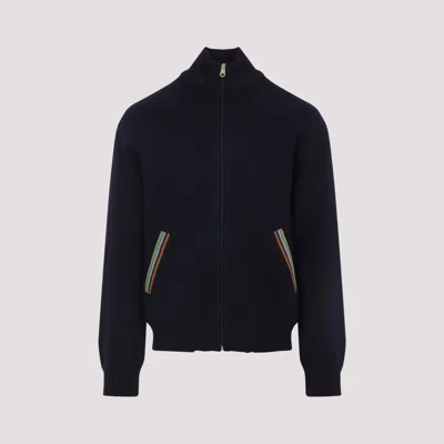 Paul Smith Zip-up Jacket With Colorful Striped Accents