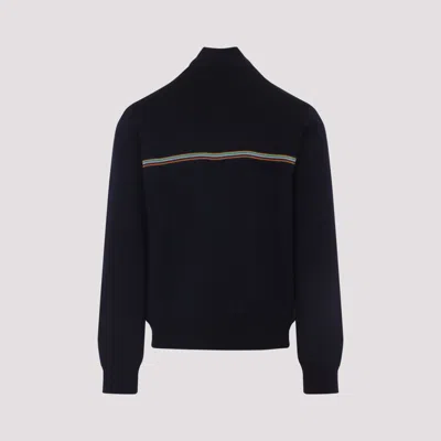 Paul Smith Zip-up Jacket With Colorful Striped Accents