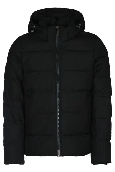 Pyrenex Ripstop Mini Hooded Padded Quilted Jacket In Black