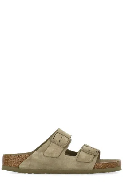 Birkenstock Khaki Suede Arizona Slippers