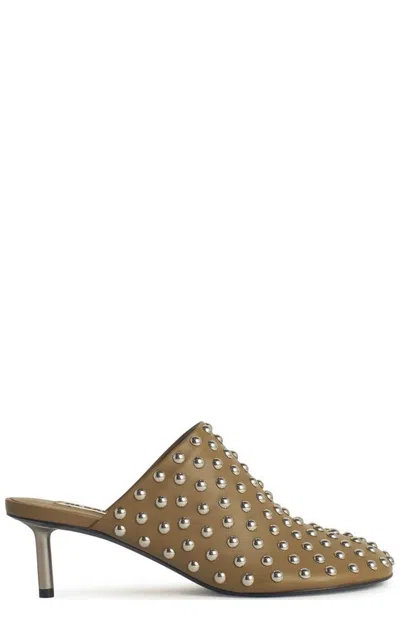 Jil Sander Khaki Leather Mules