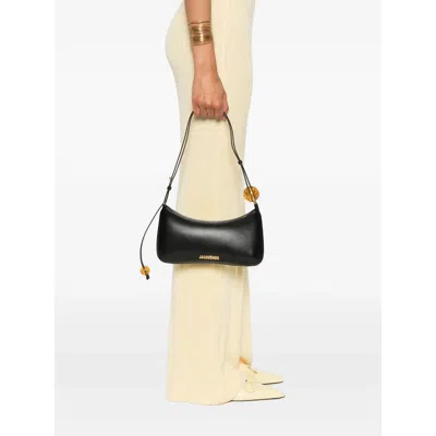 Jacquemus Women Black Top Zip Fastening Adjustable Shoulder Strap Internal Patch Pocket Contrast In Black