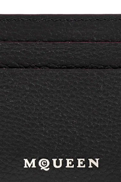 Alexander Mcqueen Light Blue Leather Card Holder