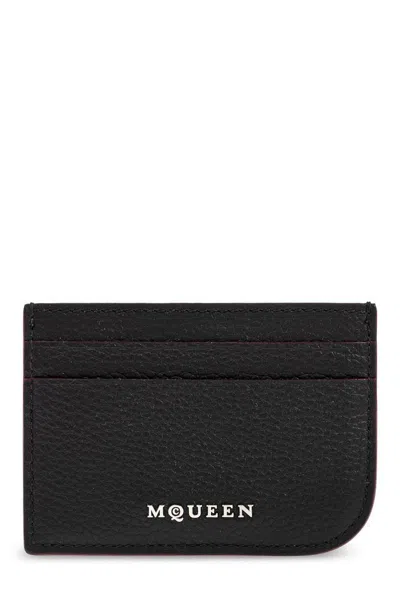 Alexander Mcqueen Light Blue Leather Card Holder