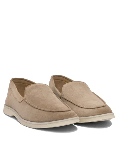 Henderson Baracco Suede Loafers With Rubber Sole In Brown