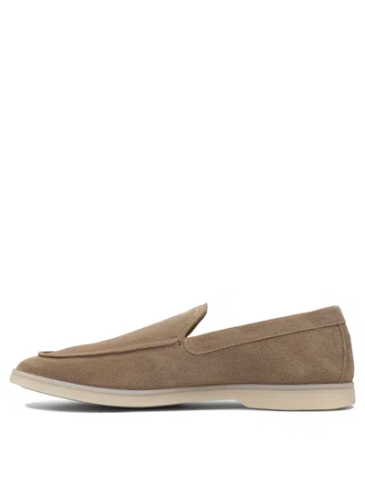 Henderson Baracco Suede Loafers With Rubber Sole In Brown