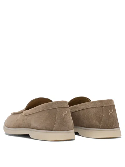 Henderson Baracco Suede Loafers With Rubber Sole In Brown
